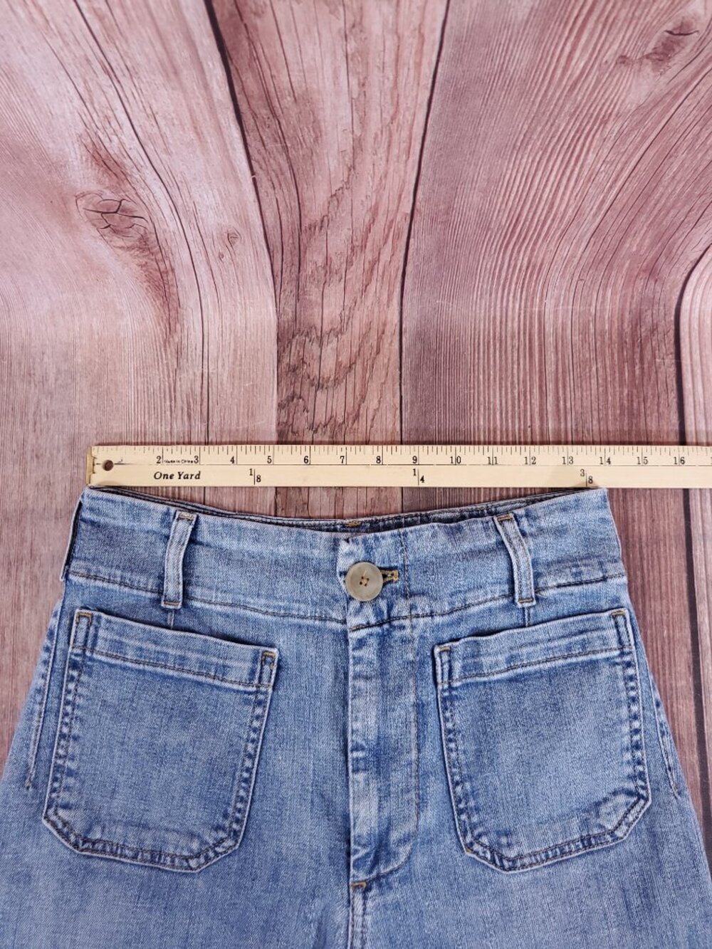 Maeve Anthropologie The Colette Wide Leg Jeans Womens 28 Denim Cropped Ankle - Picture 14 of 16